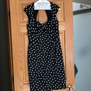 Black pokadotted dress